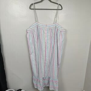 ModCloth A Weekender's Dream Embroidered Midi Dress Womens 2X NWOT White Multi